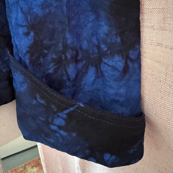 Blue & Black Ruffle Collar Blazer - Picture 4 of 16